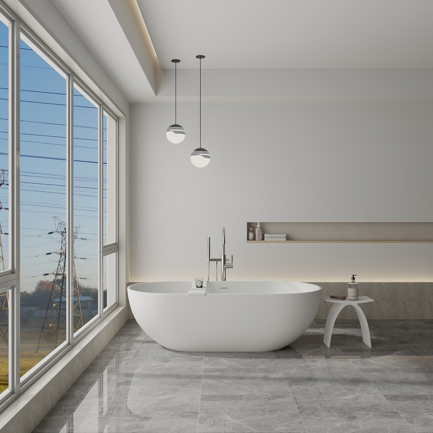 Kirra solid surface stone Bath LK-SKR
