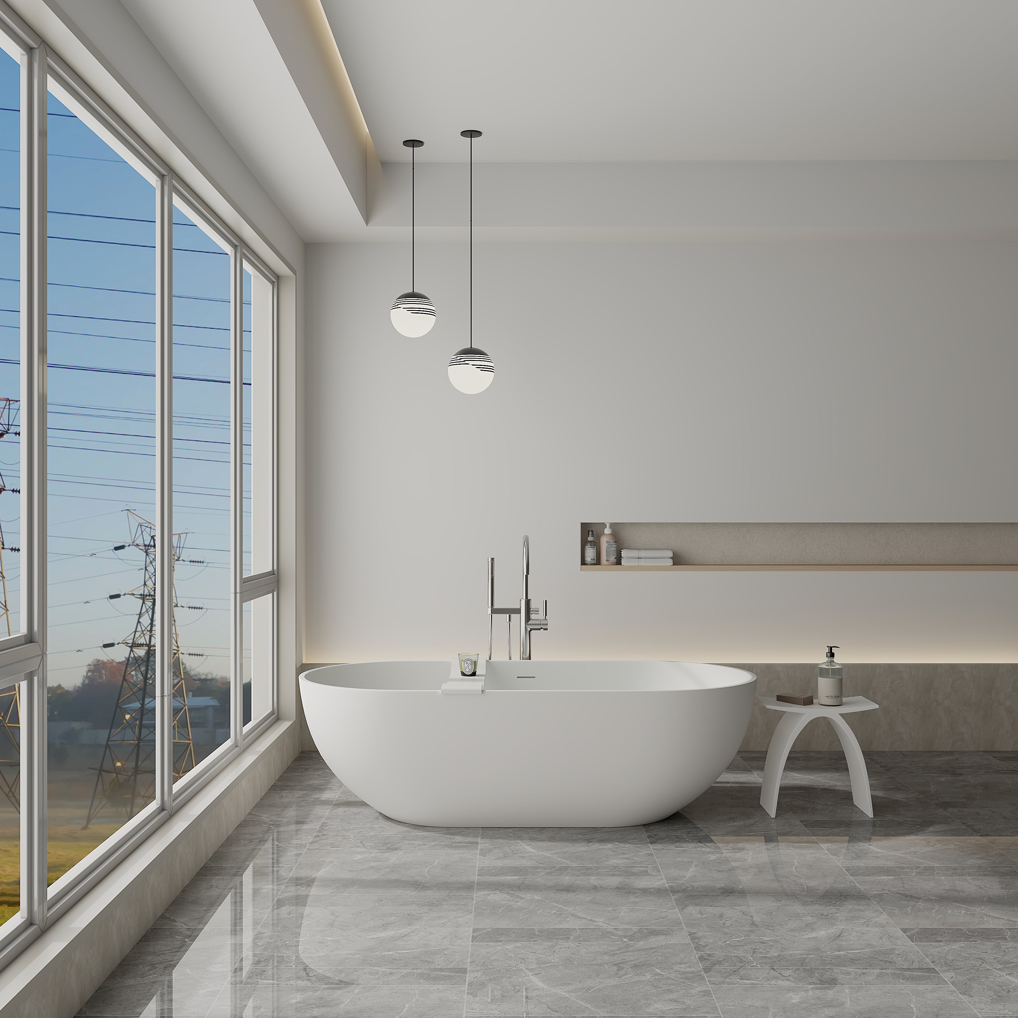 Kirra solid surface stone Bath LK-SKR