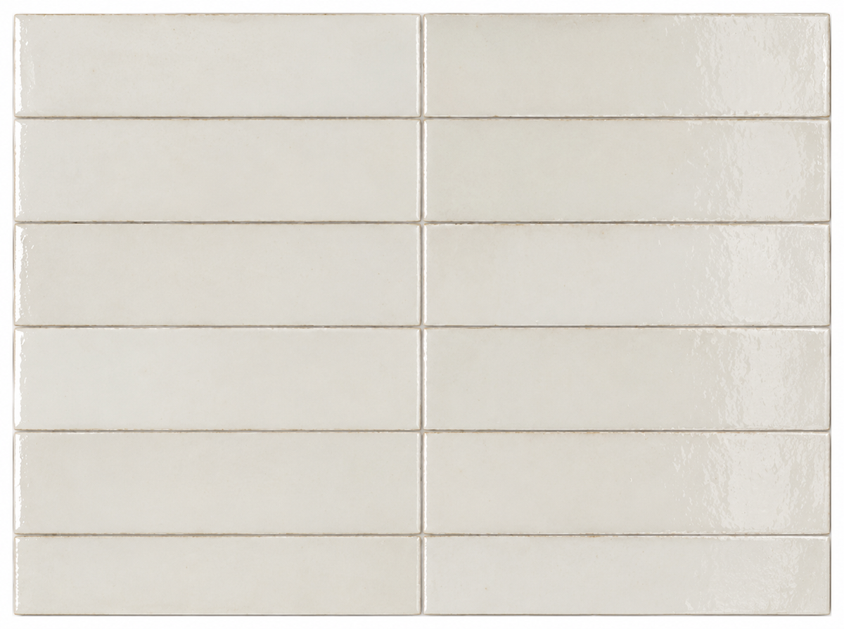 Repubblica Lago Bone Gloss Subway Tile — Off-White, Ceramic, Rectangle