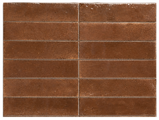 Lago Terracotta Gloss Subway Tile