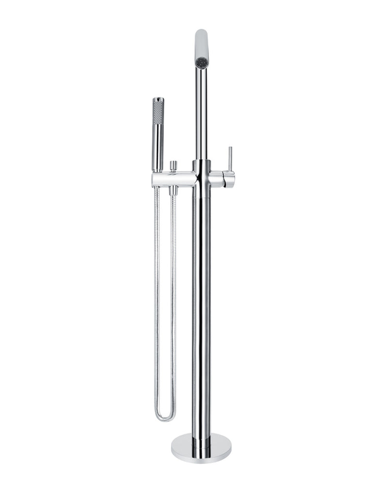 ROUND FREESTANDING BATH SPOUT AND HAND SHOWER