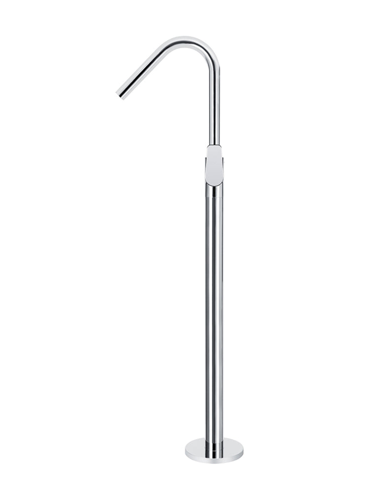 ROUND PADDLE FREESTANDING BATH SPOUT AND HAND SHOWER