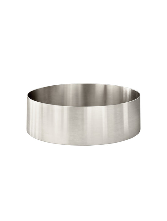 Lavello Round Steel Bathroom Basin 380 x 110 - PVD Brushed Nickel