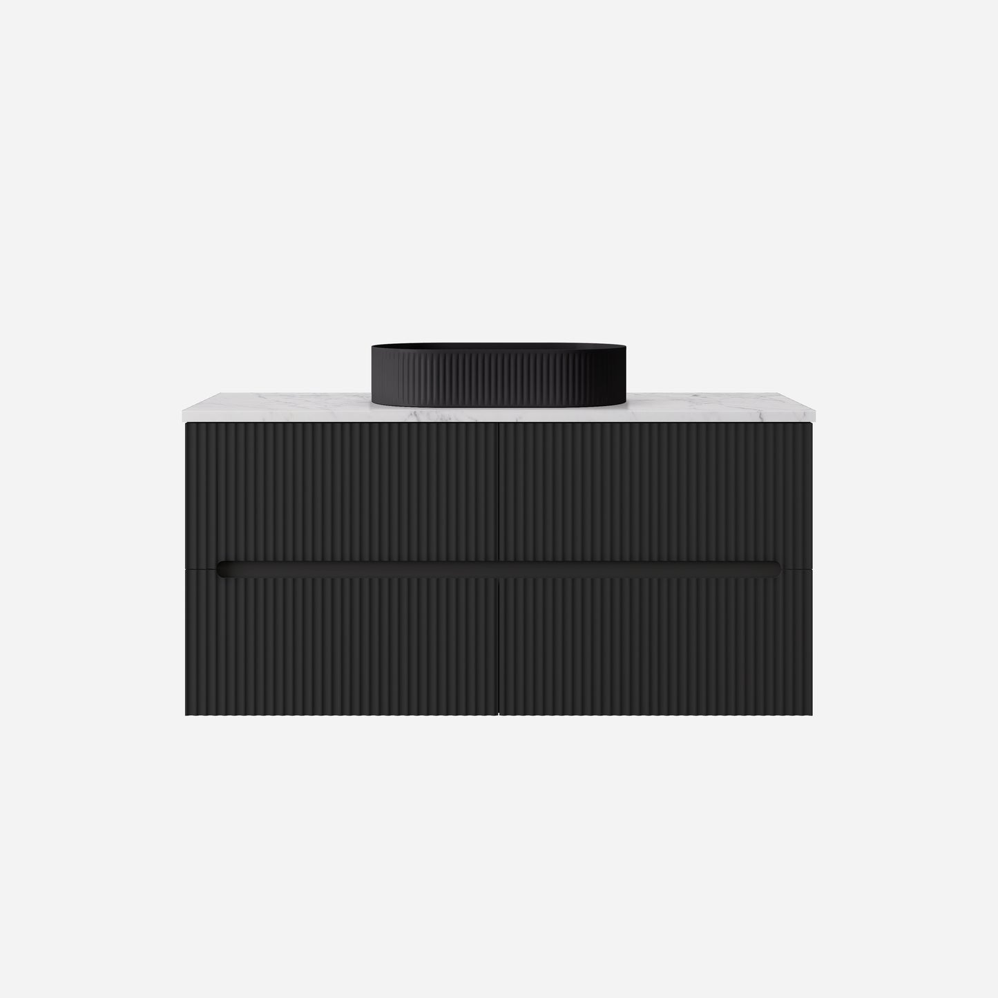 Cabarita Morden Wall Hung PVC Cabinet Matte Black