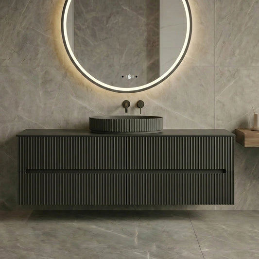 Cabarita Morden Wall Hung PVC Cabinet, Matte Black, LK-MC1500W-MB