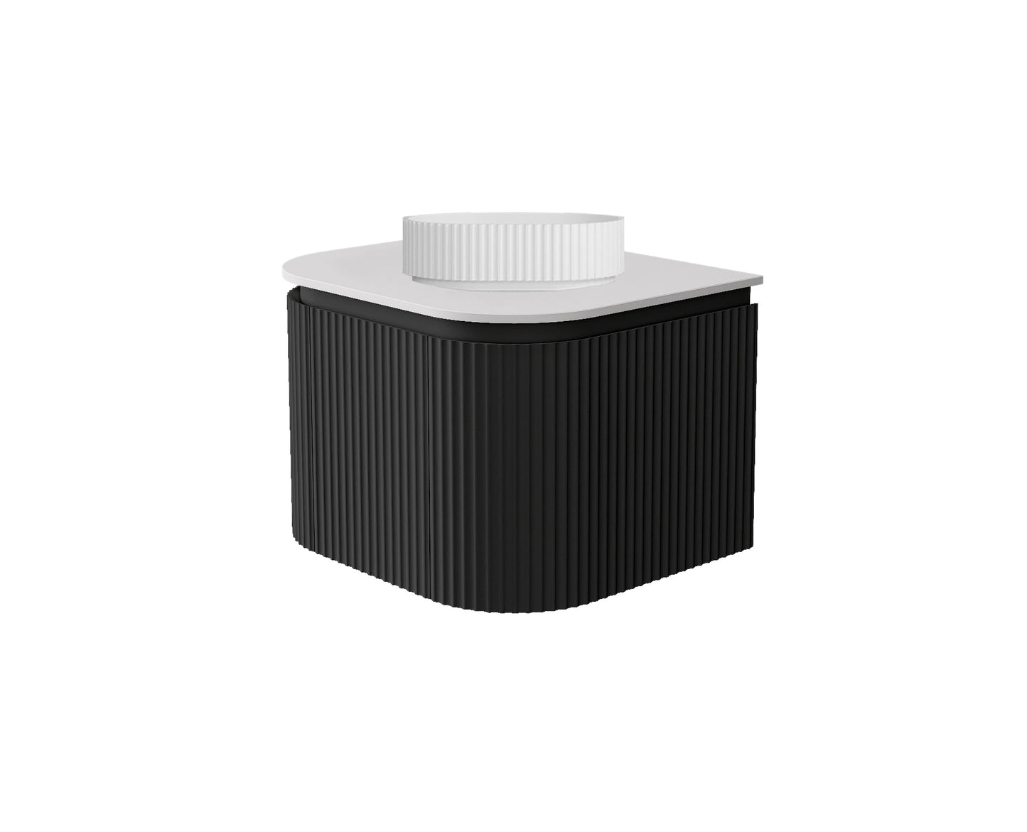 Estella Modern Wall Hung Vanity PVC Cabinet Matte Black