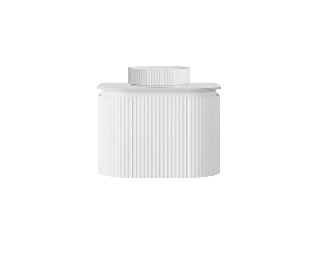 Estella Modern Wall Hung Vanity PVC Cabinet Matte White