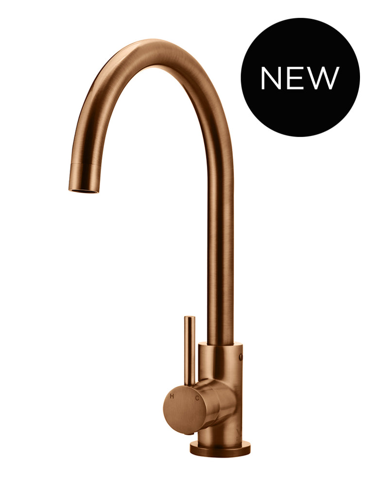 ROUND GOOSENECK KITCHEN MIXER TAP