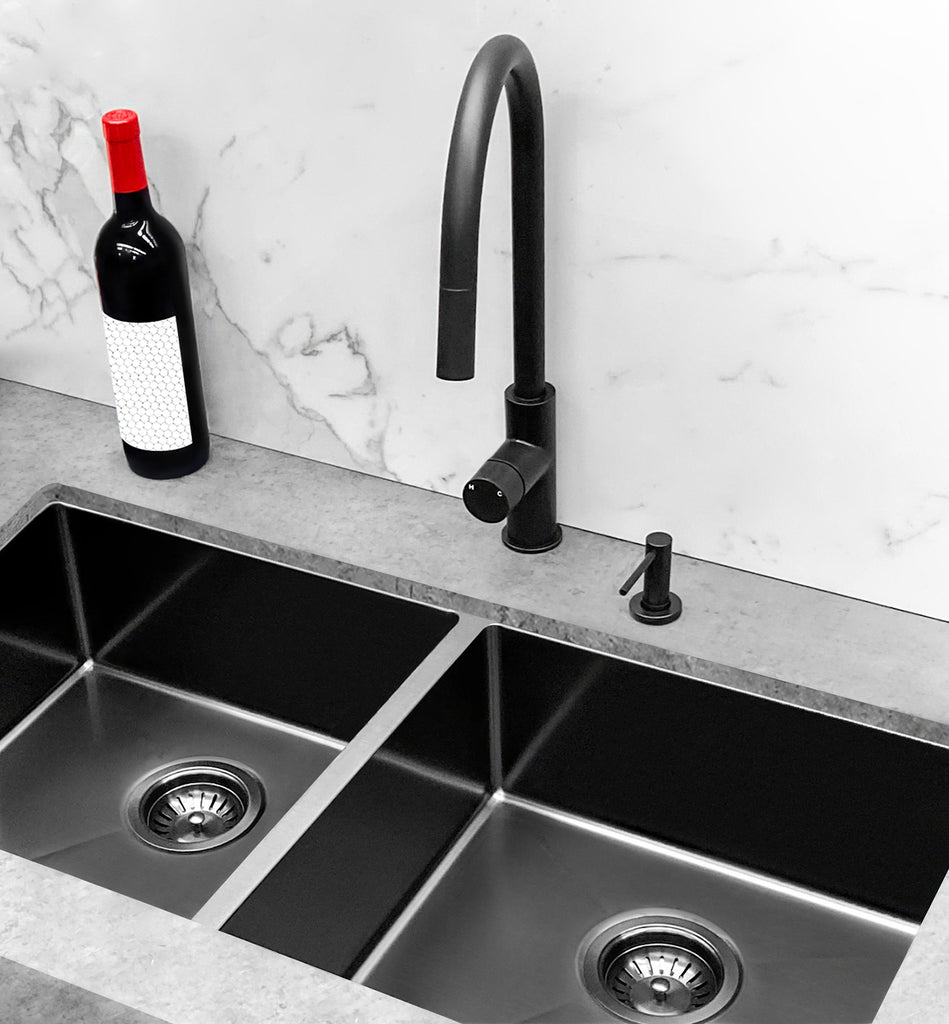 ROUND PINLESS PICCOLA PULL OUT KITCHEN MIXER TAP