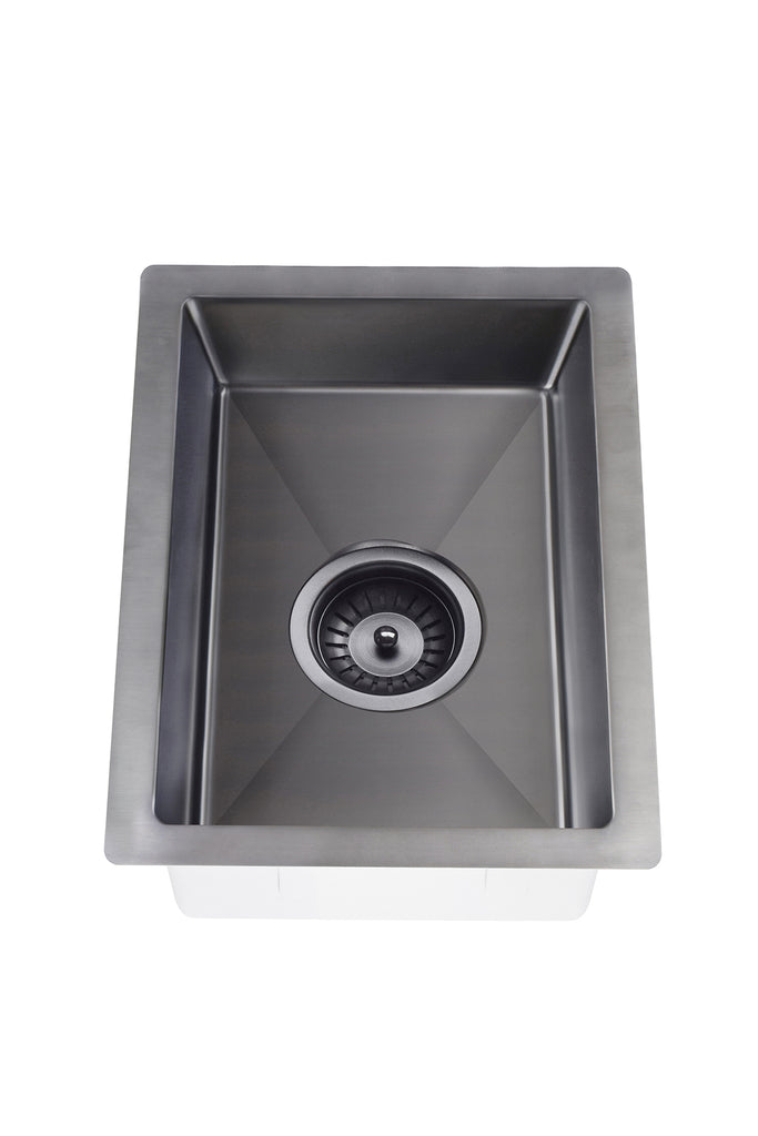 LAVELLO BAR SINK - SINGLE BOWL 382 X 272 GUNMETAL BLACK