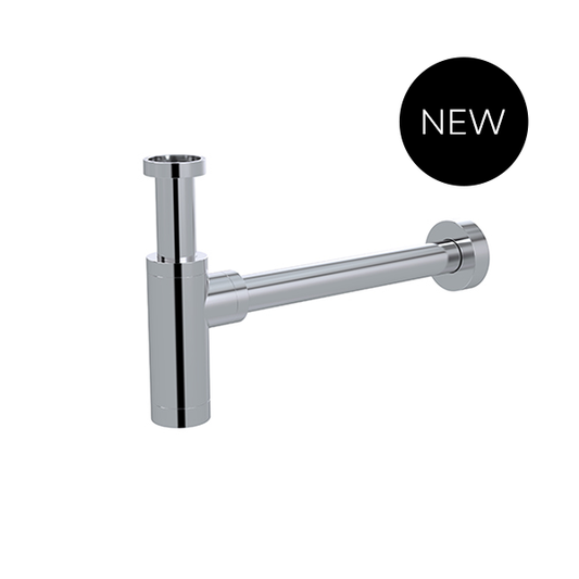 Round bottle trap for 32mm basin waste - Polished Chrome