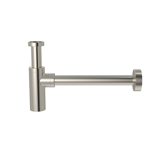 Round bottle trap for 32mm basin waste - PVD Brushed Nickel