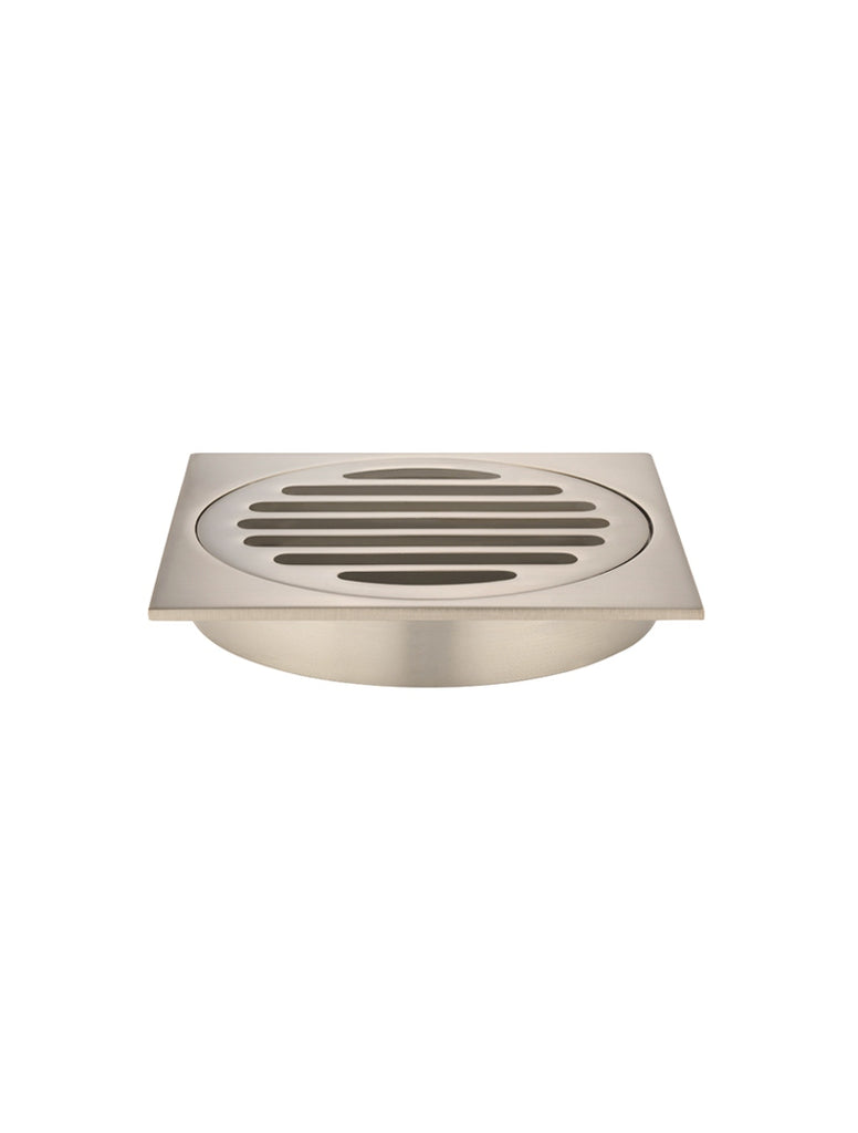 SQUARE FLOOR GRATE SHOWER DRAIN 100MM OUTLET
