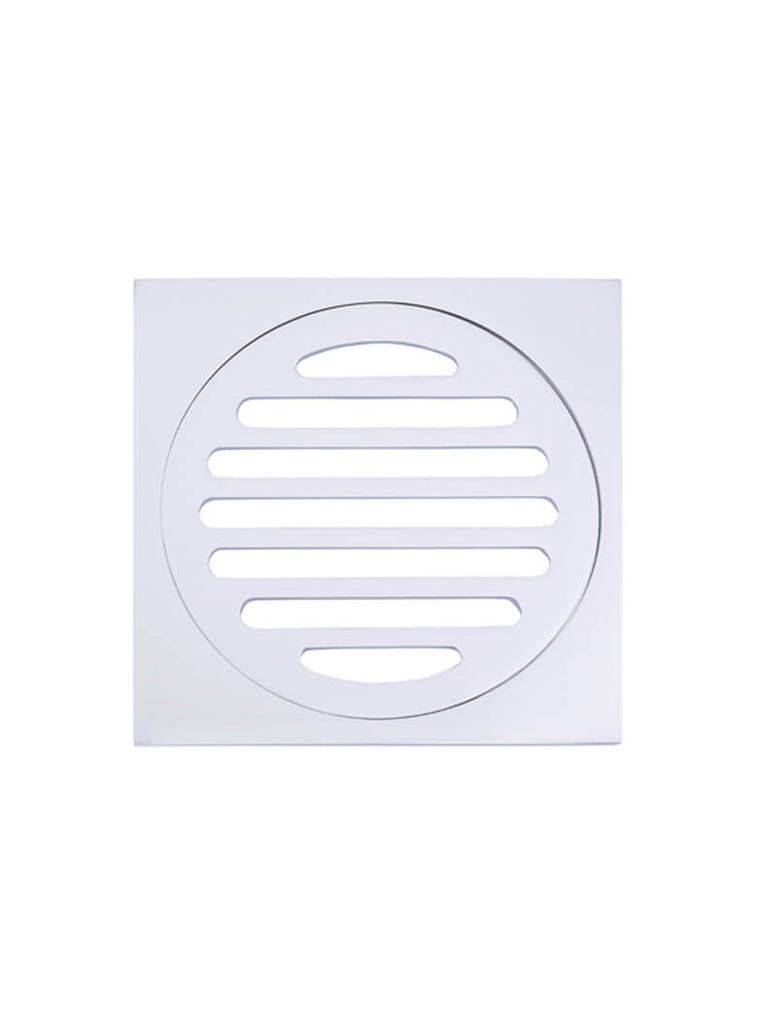 Square Floor Grate Shower Drain 100MM Outlet — Polished Chrome, Chrome, Floor Wastes & Drains