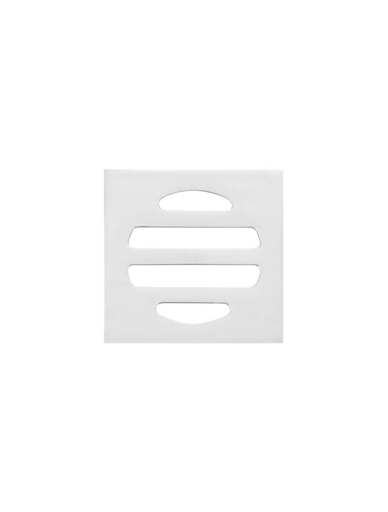 Square Floor Grate Shower Drain 50MM Outlet — Polished Chrome, Chrome, Floor Wastes & Drains
