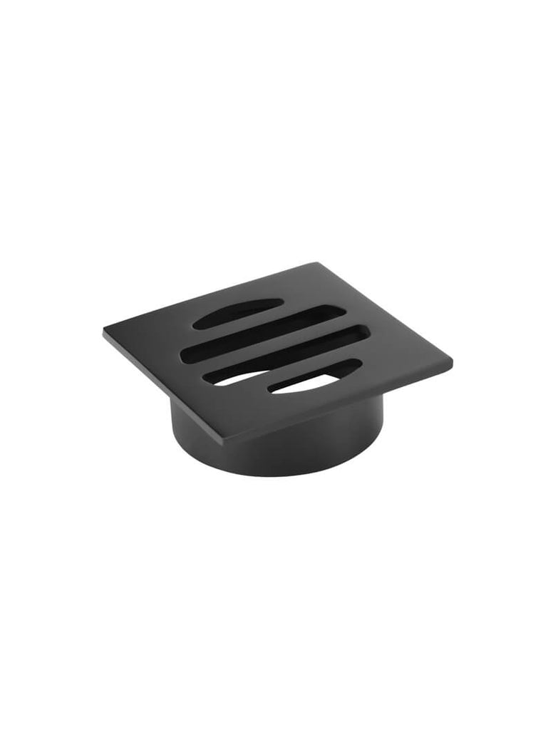 Square Floor Grate Shower Drain 50MM Outlet — Matte Black, Black, Floor Wastes & Drains