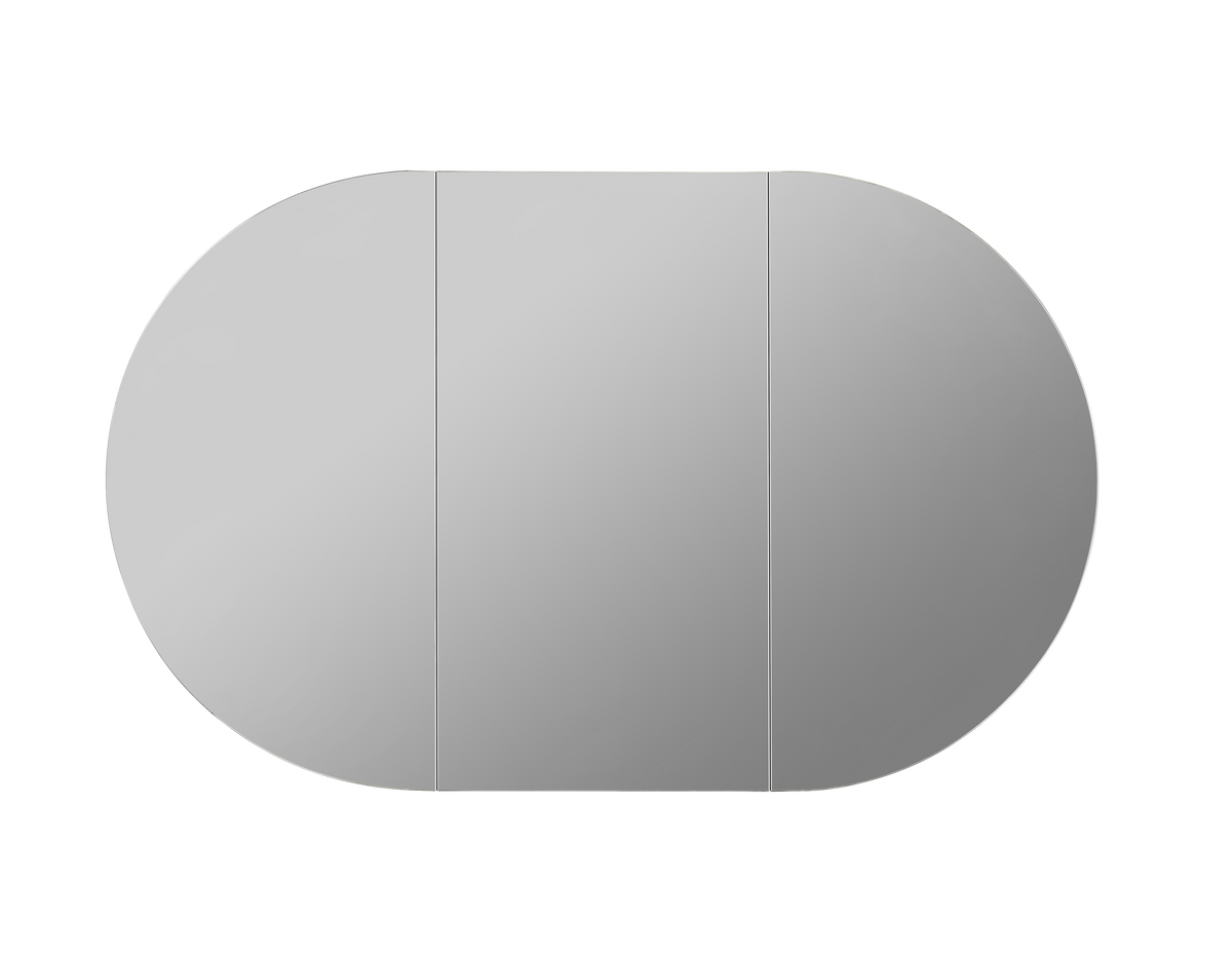 Allison Pill Shaving Cabinets 1200x750x150 LK-MAPLSV1275 — Matte White, Pill Shape Mirrors