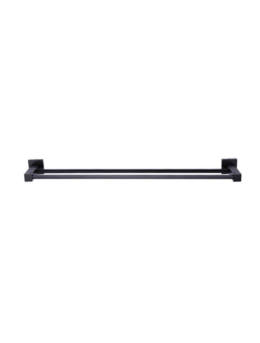 SQUARE DOUBLE TOWEL RAIL 600MM