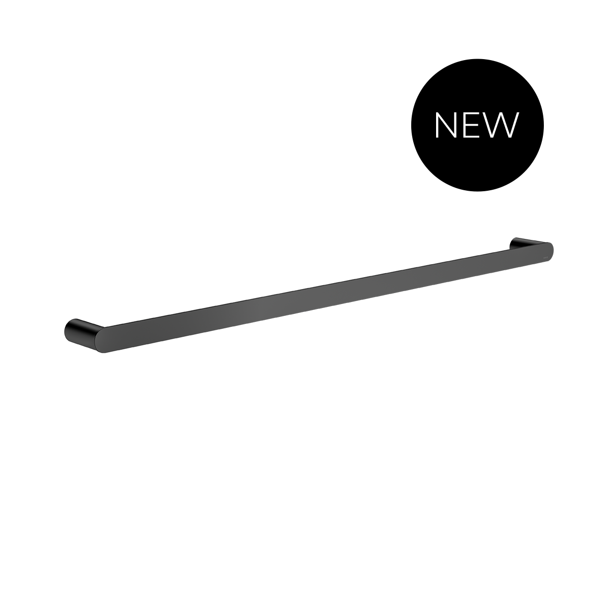 Curvae Single Towel Rail 800mm - Matte Black