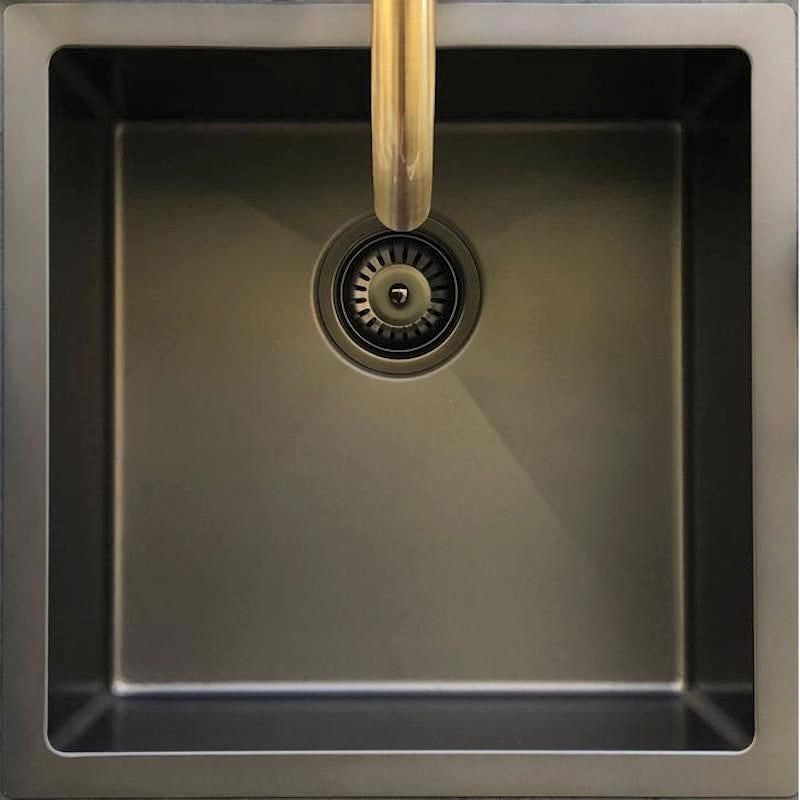 LAVELLO SINK STRAINER AND WASTE PLUG BASKET WITH STOPPER - PVD