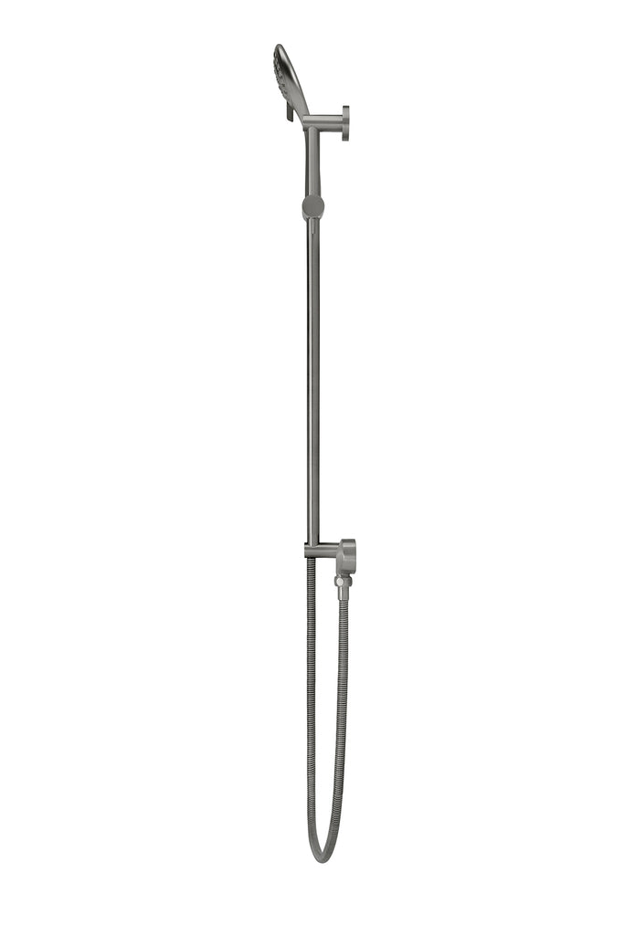 ROUND THREE FUNCTION HAND SHOWER ON RAIL COLUMN