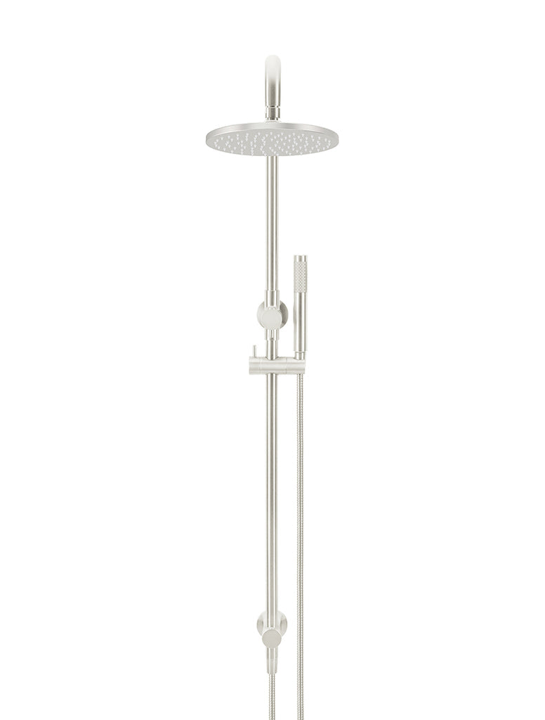 ROUND COMBINATION SHOWER RAIL, 200MM ROSE, SINGLE FUNCTION HAND SHOWER