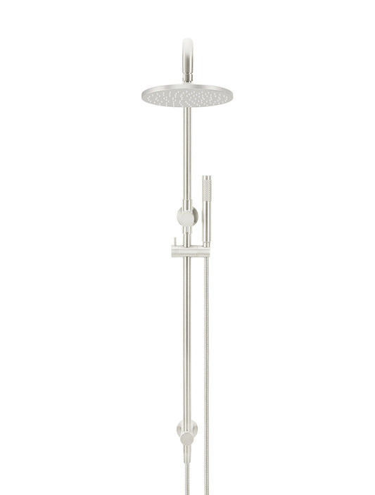 ROUND COMBINATION SHOWER RAIL, 200MM ROSE, SINGLE FUNCTION HAND SHOWER