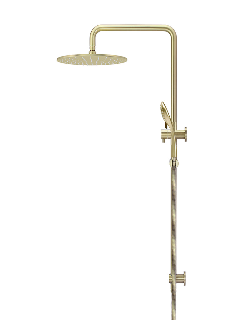 ROUND COMBINATION SHOWER RAIL 300MM ROSE, THREE FUNCTION HAND SHOWER