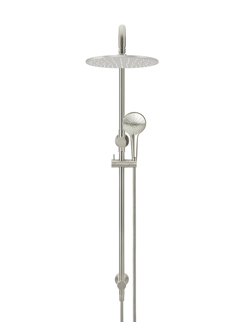 ROUND COMBINATION SHOWER RAIL 300MM ROSE, THREE FUNCTION HAND SHOWER