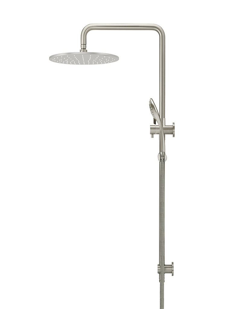 ROUND COMBINATION SHOWER RAIL 300MM ROSE, THREE FUNCTION HAND SHOWER