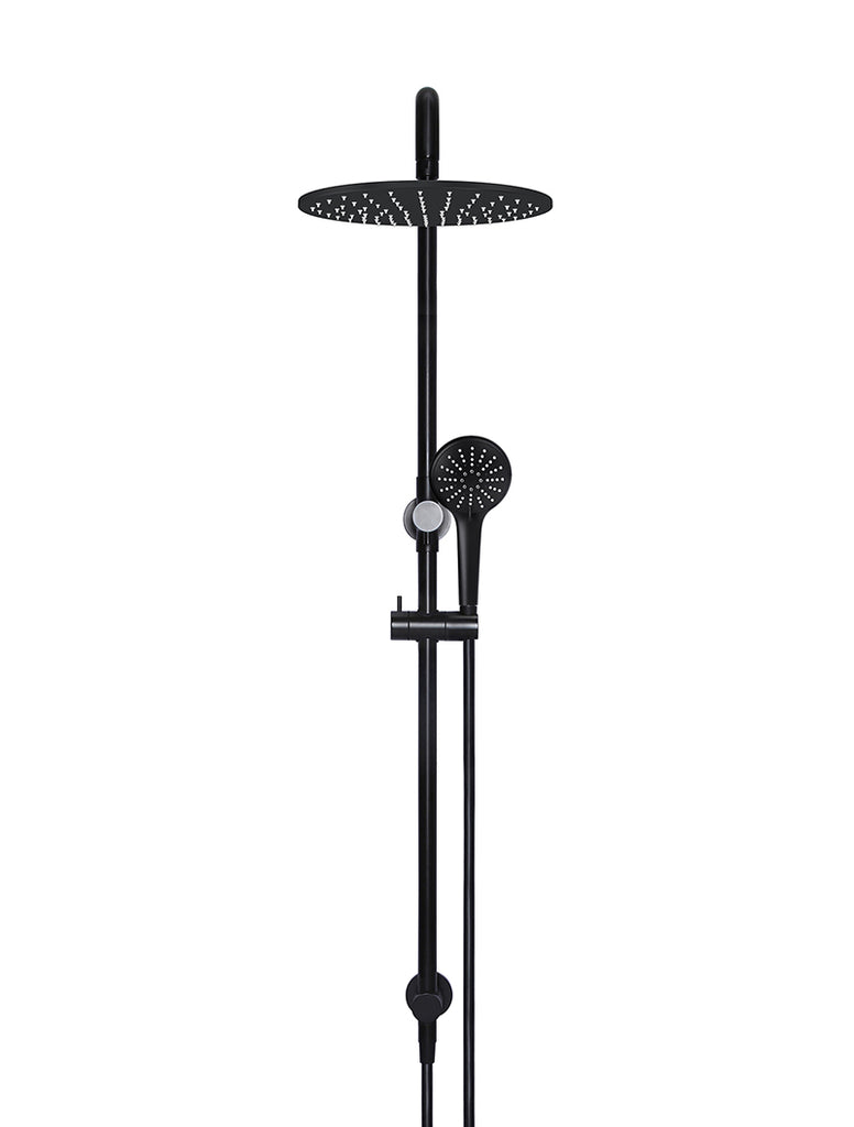 ROUND COMBINATION SHOWER RAIL 300MM ROSE, THREE FUNCTION HAND SHOWER MATTE BLACK