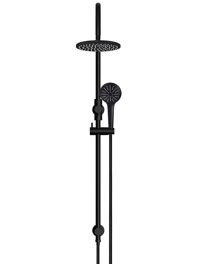 ROUND GOOSENECK SHOWER SET WITH 200MM ROSE, THREE-FUNCTION HAND SHOWER