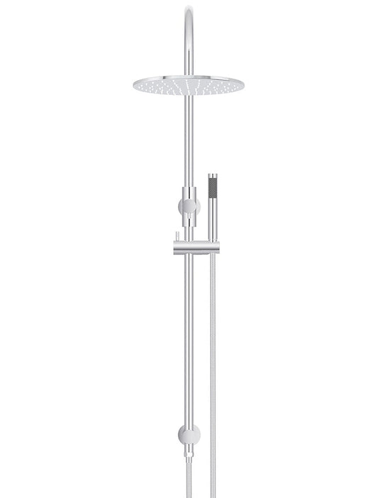 ROUND GOOSENECK SHOWER SET WITH 300MM ROSE, SINGLE-FUNCTION HAND SHOWER