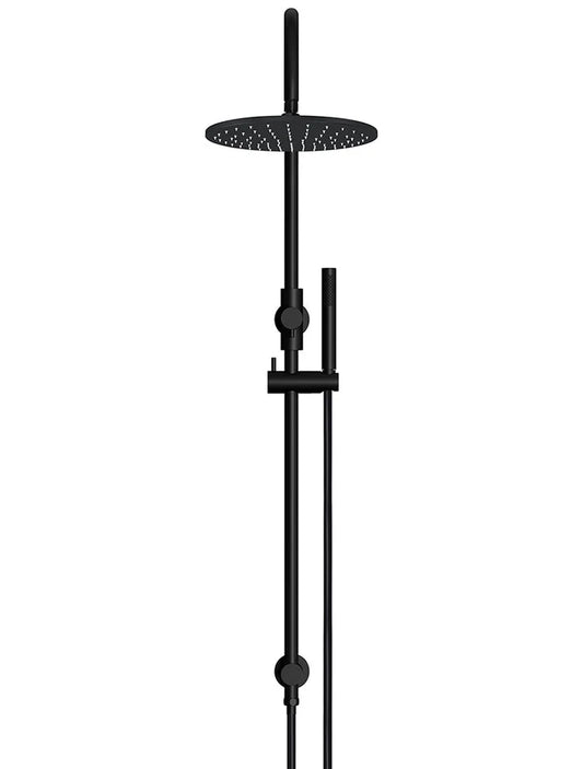 ROUND GOOSENECK SHOWER SET WITH 300MM ROSE, SINGLE-FUNCTION HAND SHOWER