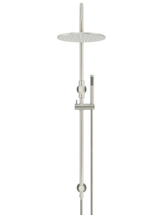 ROUND GOOSENECK SHOWER SET WITH 300MM ROSE, SINGLE-FUNCTION HAND SHOWER