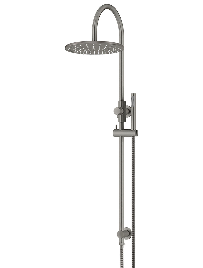 ROUND GOOSENECK SHOWER SET WITH 300MM ROSE, SINGLE-FUNCTION HAND SHOWER