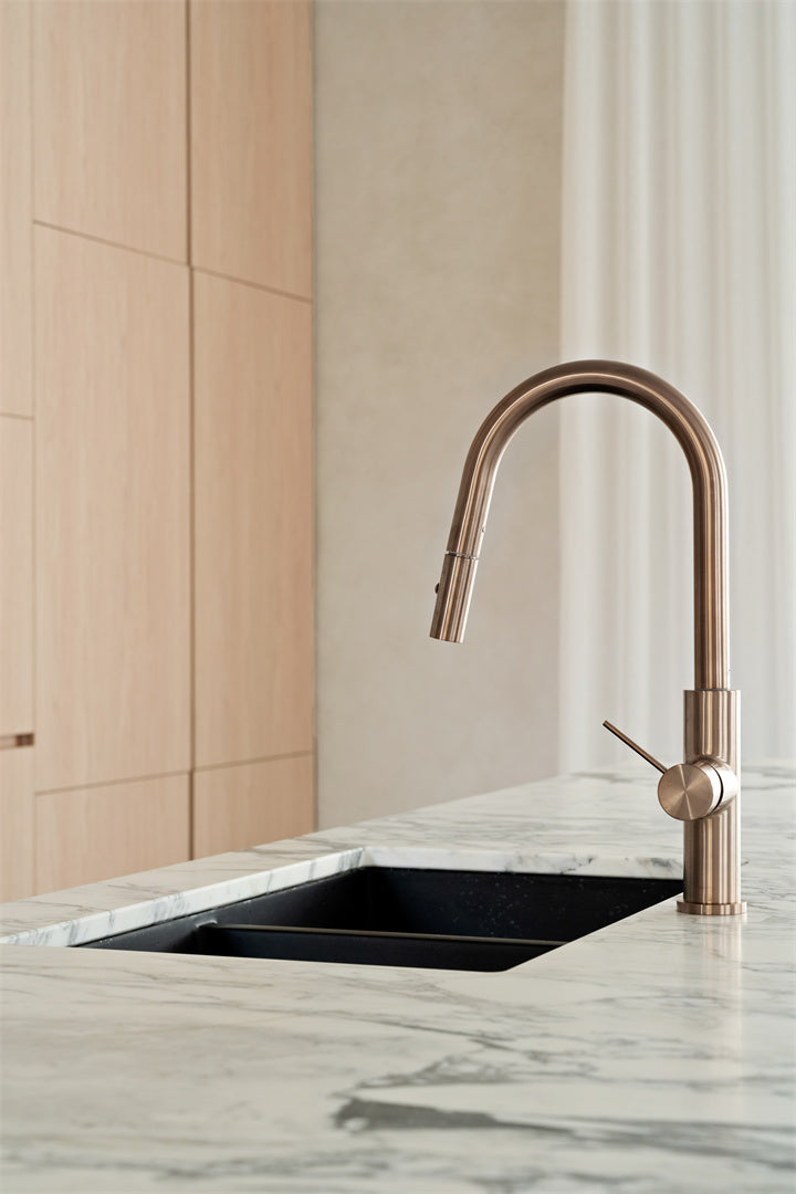MECCA SMART SENSOR PULL OUT KITCHEN MIXER BRUSHED BRONZE