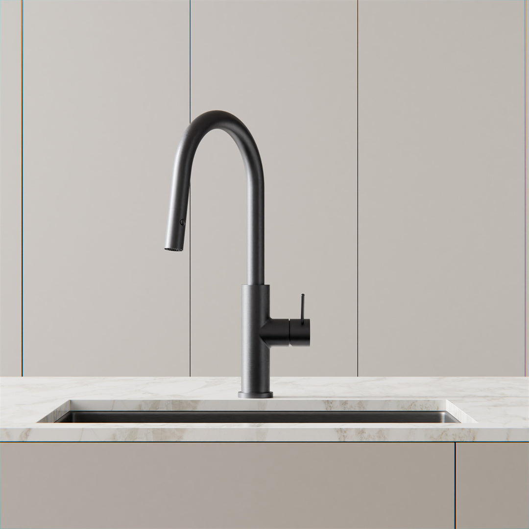 MECCA SMART SENSOR PULL OUT KITCHEN MIXER GUN METAL