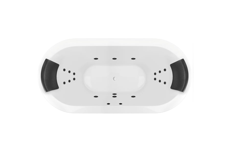 Mintori 1790 Freestanding Dolce Vita 18-Jet Spa Bath — White Baths, Acrylic Baths, Oval Baths