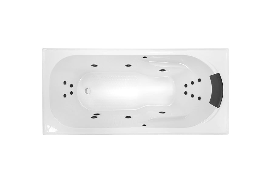 Modena 1635/1785 Dolce Vita 16-Jet Spa Bath — White Baths, Acrylic Baths, Built In Baths, Rectangular Baths