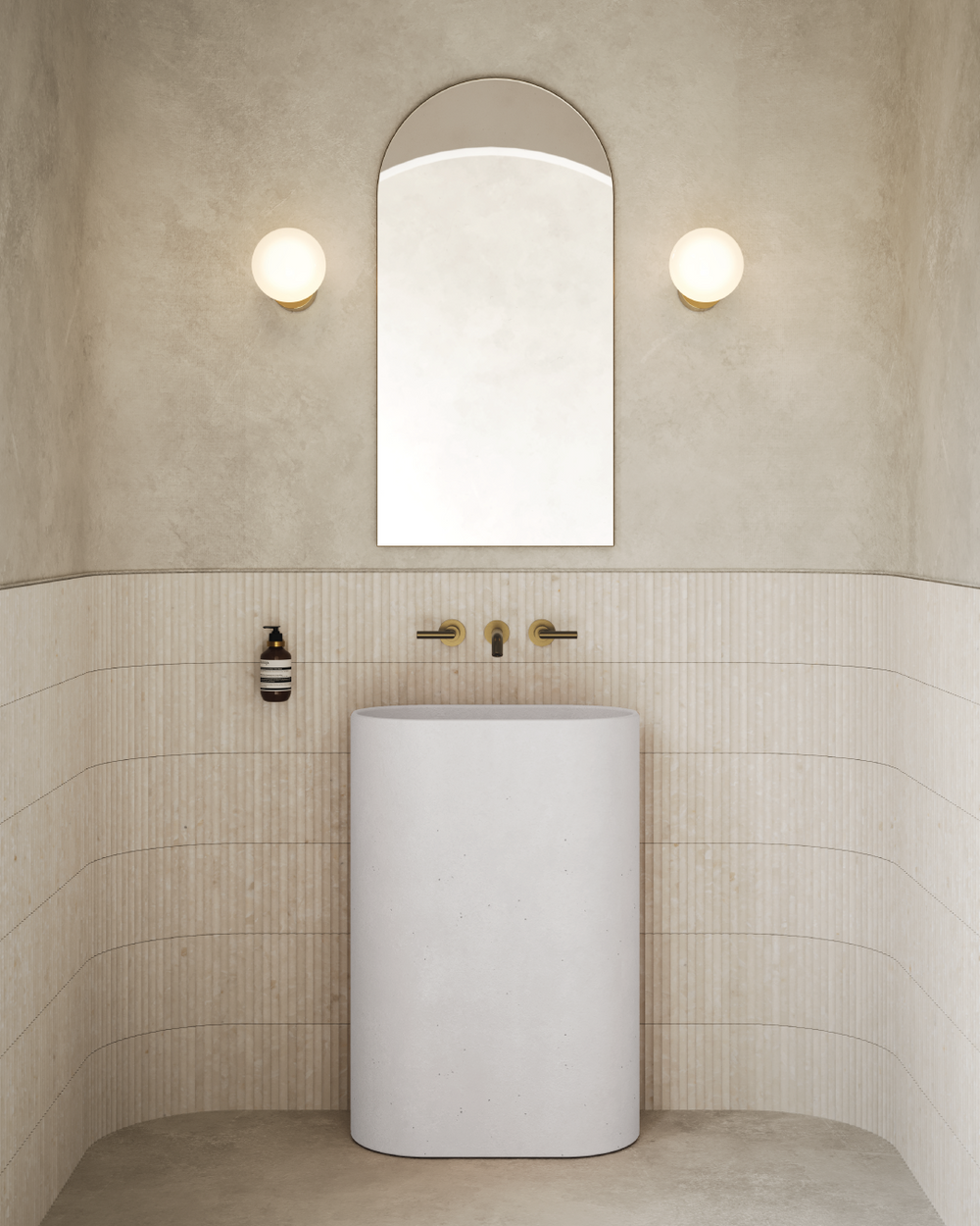 Molli Freestanding Basin (Ivory)