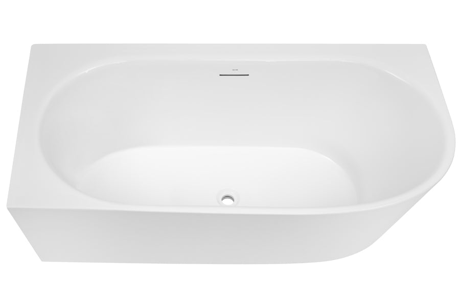 Natalia 1500 Back-To-Corner Freestanding Bath with Integrated Overflow