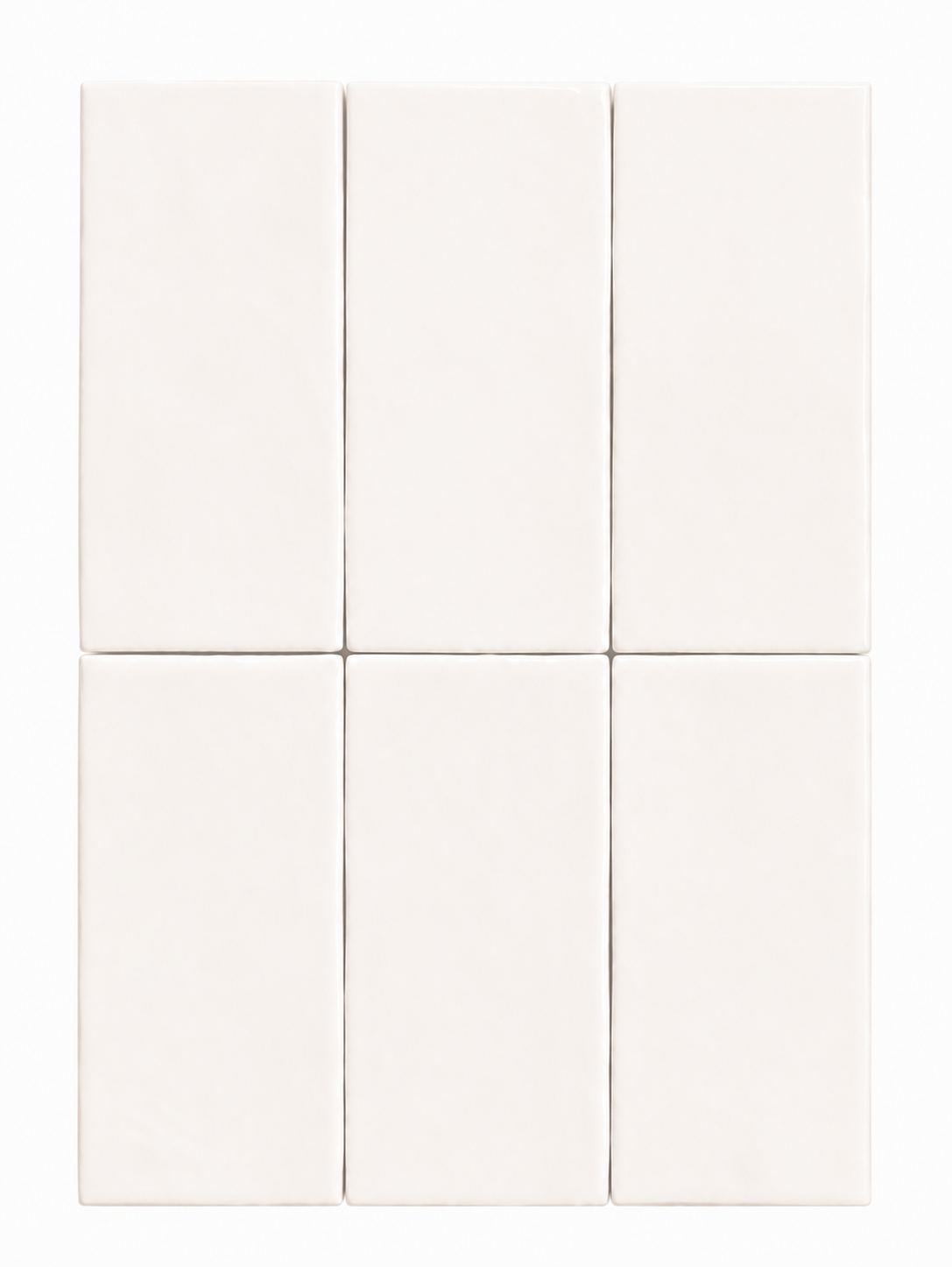 Newcastle Cotton White Handmade Look Wall Tile - Subway Matte