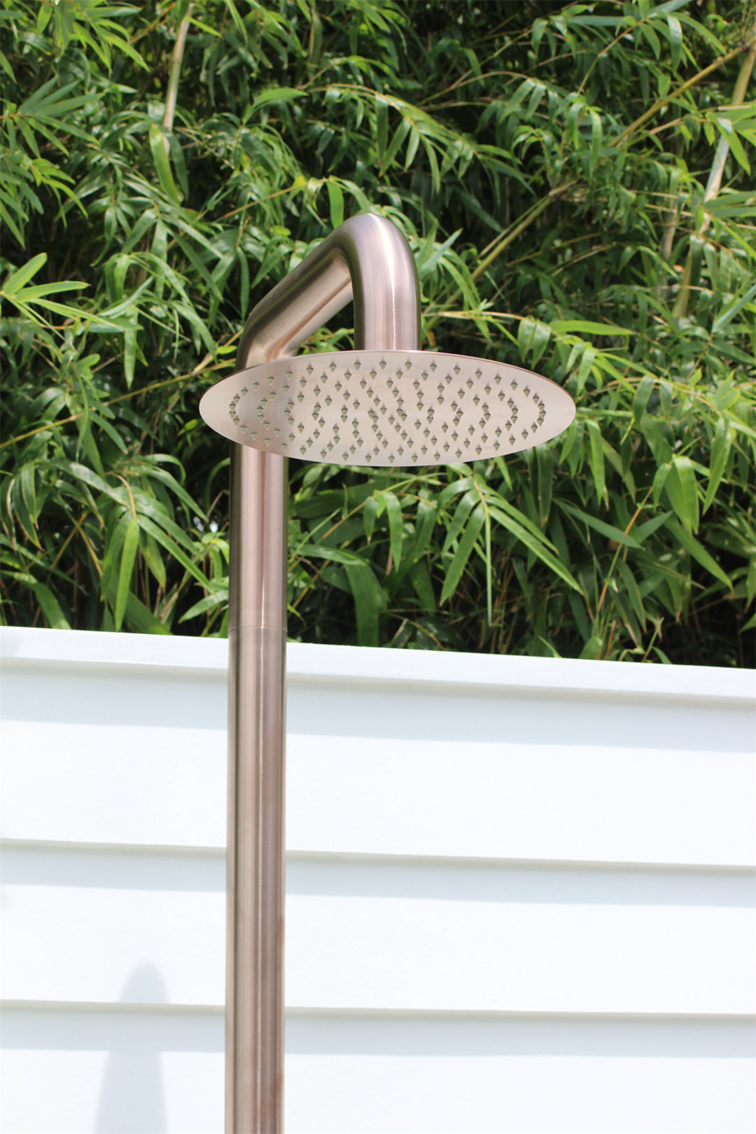 ZEN SS316L OUTDOOR FREESTANDING SHOWER COLUMN BRUSHED BRONZE
