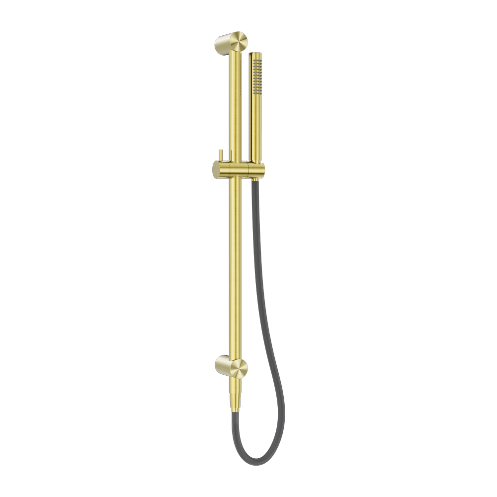 ZEN SS316L SHOWER RAIL WITH OUTDOOR SHOWER HOSE BRUSHED GOLD