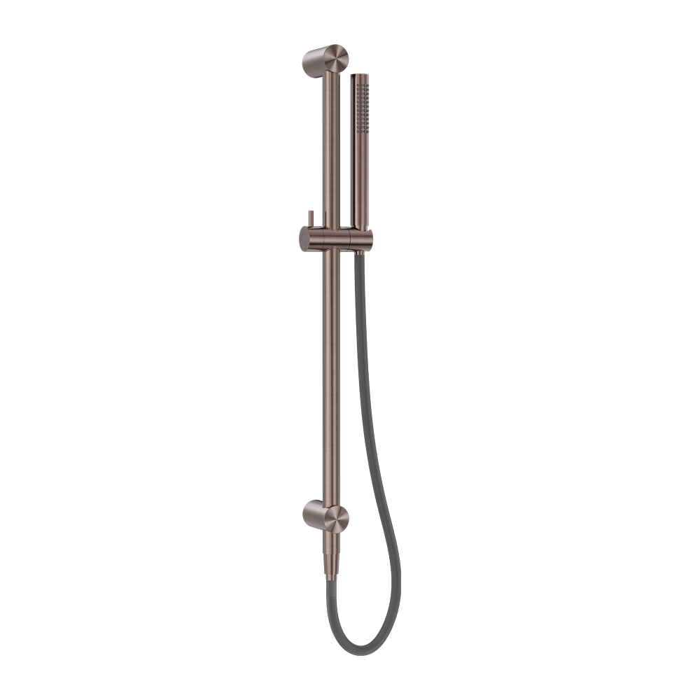 ZEN SS316L SHOWER RAIL WITH OUTDOOR SHOWER HOSE BRUSHED BRONZE