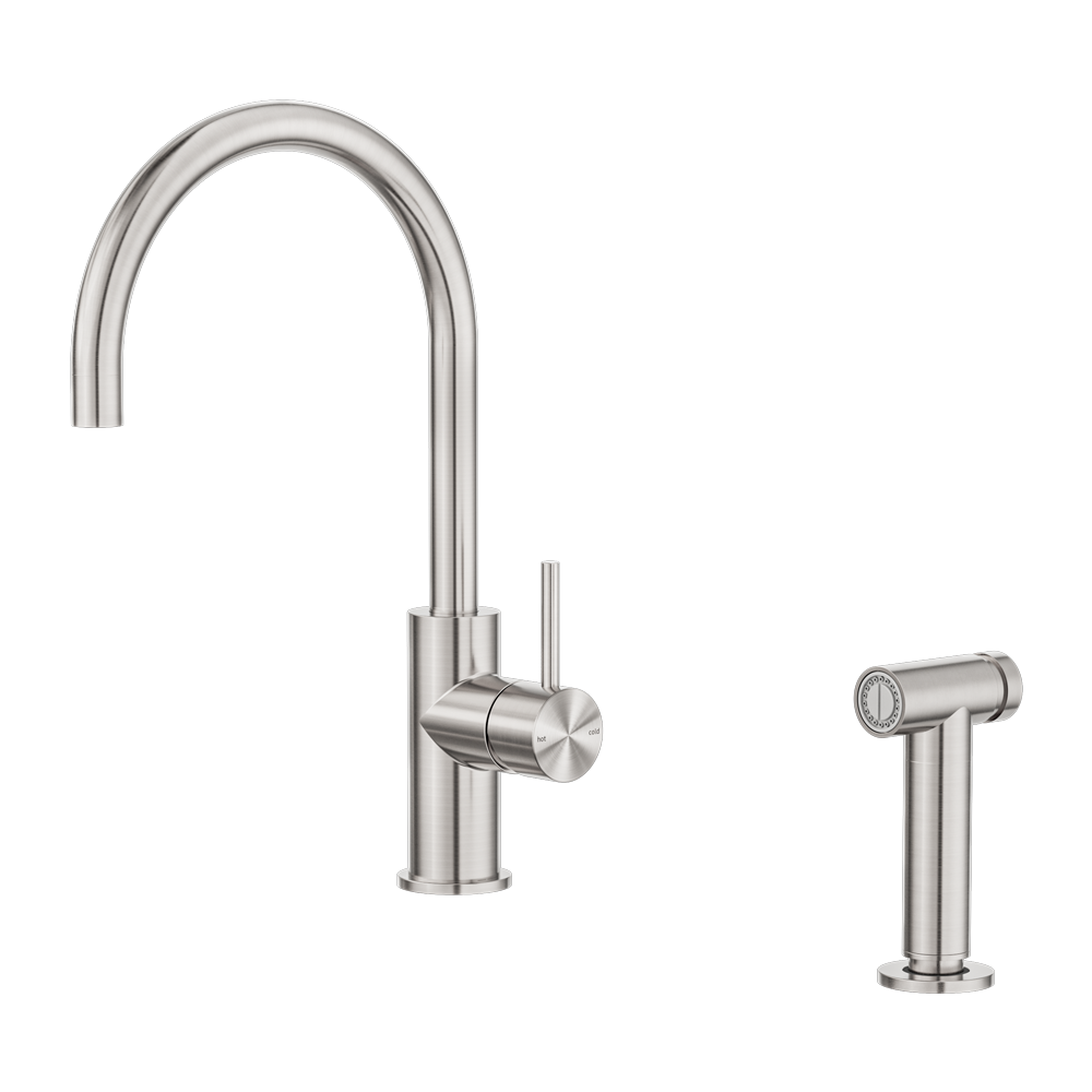 Zen SS316L Kitchen Mixer With Hand Spray Brushed Nickel — Kitchen Mixers & Taps