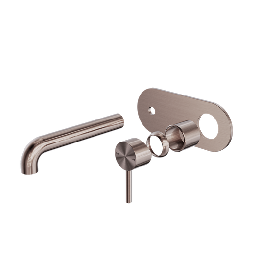 ZEN SS316L WALL BASIN/BATH MIXER 185/230MM SPOUT TRIM KITS ONLY BRUSHED BRONZE