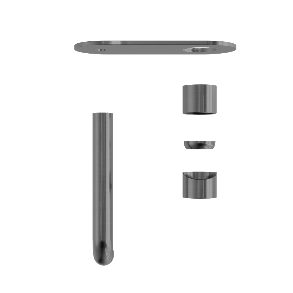 ZEN SS316L WALL BASIN/BATH MIXER 185/230MM SPOUT TRIM KITS ONLY GRAPHITE