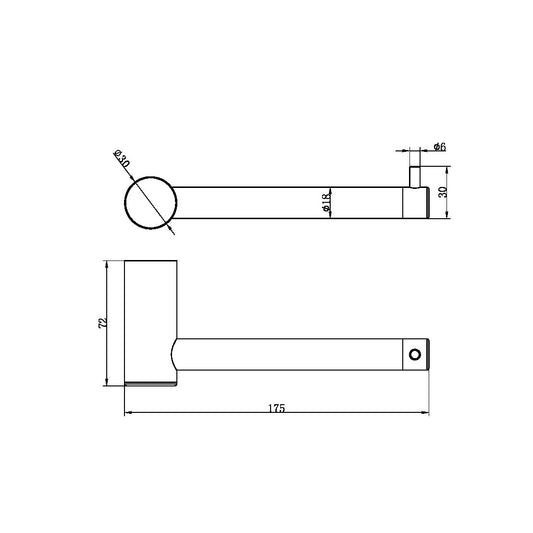 ZEN SS316L TOILET ROLL HOLDER BRUSHED BRONZE